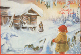 Happy New Year Christmas GNOME Vintage Postcard CPSM #PAY993.GB - Nouvel An