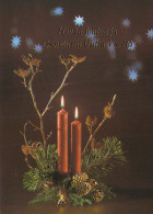 Happy New Year Christmas CANDLE Vintage Postcard CPSM #PAZ447.GB - Nouvel An