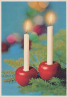 Happy New Year Christmas CANDLE Vintage Postcard CPSM #PAZ387.GB - Nouvel An