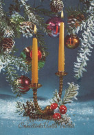 Happy New Year Christmas CANDLE Vintage Postcard CPSM #PAZ266.GB - Nouvel An