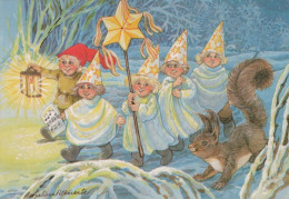 Happy New Year Christmas CHILDREN Vintage Postcard CPSM #PAW965.GB - Nouvel An