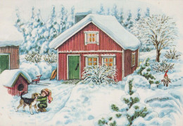 Happy New Year Christmas CHILDREN Vintage Postcard CPSM #PAW518.GB - Nouvel An