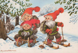 Happy New Year Christmas GNOME Vintage Postcard CPSM #PAW392.GB - Nouvel An