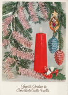 Happy New Year Christmas CANDLE Vintage Postcard CPSM #PAV484.GB - New Year