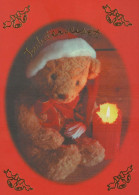 Happy New Year Christmas TEDDY BEAR Vintage Postcard CPSM #PAU843.GB - New Year