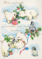 Happy New Year Christmas BEAR Vintage Postcard CPSM #PAU710.GB - New Year