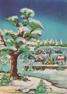 Happy New Year Christmas Vintage Postcard CPSM #PAT233.GB - Anno Nuovo