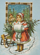 Happy New Year Christmas Children Vintage Postcard CPSM #PAS861.GB - Neujahr