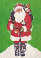 SANTA CLAUS CHRISTMAS Holidays Vintage Postcard CPSM #PAK810.GB - Santa Claus