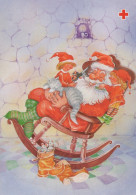 SANTA CLAUS CHILDREN CHRISTMAS Holidays Vintage Postcard CPSM #PAK344.GB - Santa Claus