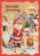 SANTA CLAUS CHILDREN CHRISTMAS Holidays Vintage Postcard CPSM #PAK268.GB - Kerstman