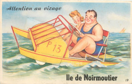 CARTE A SYSTEME ILE DE NOIRMOUTIER  THEME PEDALO 10 VUES BLEUE SOUS LA LANGUETTE - Ile De Noirmoutier