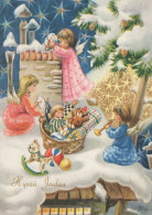 ANGEL CHRISTMAS Holidays Vintage Postcard CPSM #PAH608.GB - Angels