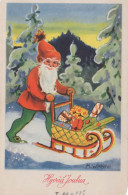 BABBO NATALE Buon Anno Natale Vintage Cartolina CPSMPF #PKG318.IT - Kerstman