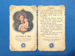 Santino Holy Card Image Pieuse Sant'Antonio Di Padova Con Reliquia - Devotion Images