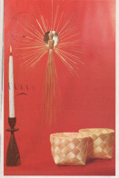 Buon Anno Natale CANDELA Vintage Cartolina CPSMPF #PKD024.IT - Nouvel An