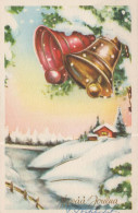 Buon Anno Natale BELL Vintage Cartolina CPSMPF #PKD516.IT - New Year