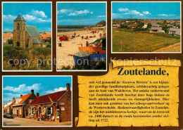 73227436 Zoutelande Kirche Strand Ortsmotiv Mit Einkaufsladen Panorama Zouteland - Andere & Zonder Classificatie