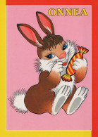 CONIGLIO Animale Vintage Cartolina CPSM #PBR133.IT - Autres & Non Classés