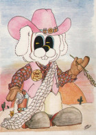 CONIGLIO Animale Vintage Cartolina CPSM #PBR068.IT - Sonstige & Ohne Zuordnung