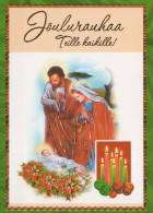 Vergine Maria Madonna Gesù Bambino Natale Religione Vintage Cartolina CPSM #PBP714.IT - Maagd Maria En Madonnas