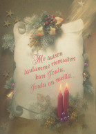 Buon Anno Natale CANDELA Vintage Cartolina CPSM #PBN708.IT - Neujahr