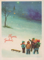 Buon Anno Natale BAMBINO Vintage Cartolina CPSM #PBM174.IT - Neujahr