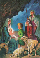 Vergine Maria Madonna Gesù Bambino Natale Religione Vintage Cartolina CPSM #PBB747.IT - Jungfräuliche Marie Und Madona