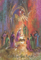 Vergine Maria Madonna Gesù Bambino Natale Religione Vintage Cartolina CPSM #PBB811.IT - Maagd Maria En Madonnas
