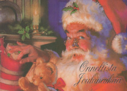BABBO NATALE Buon Anno Natale Vintage Cartolina CPSM #PBB090.IT - Kerstman