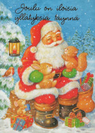 BABBO NATALE Buon Anno Natale Vintage Cartolina CPSM #PBL341.IT - Kerstman