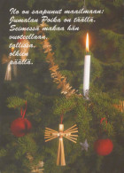 Buon Anno Natale CANDELA Vintage Cartolina CPSM #PBA390.IT - Neujahr