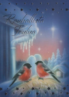 Buon Anno Natale UCCELLO Vintage Cartolina CPSM #PBA450.IT - Neujahr