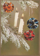 Buon Anno Natale CANDELA Vintage Cartolina CPSM #PAZ391.IT - Neujahr