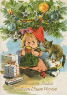 Buon Anno Natale BAMBINO Vintage Cartolina CPSM #PAY746.IT - New Year