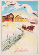 Buon Anno Natale CAVALLO Vintage Cartolina CPSM #PAY287.IT - Neujahr