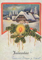 Buon Anno Natale CHIESA Vintage Cartolina CPSM #PAY410.IT - Neujahr