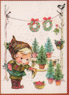 Buon Anno Natale BAMBINO Vintage Cartolina CPSM #PAW841.IT - New Year