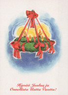 Buon Anno Natale CANDELA Vintage Cartolina CPSM #PAV852.IT - New Year
