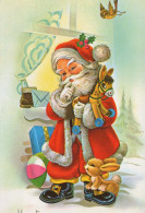 BABBO NATALE Buon Anno Natale Vintage Cartolina CPSM #PAU312.IT - Kerstman