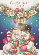 Buon Anno Natale PUPAZZO Vintage Cartolina CPSM #PAU104.IT - Nouvel An