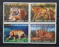 BANGLADESH 2013 FAUNA Animals. Big Cats TIGERS - Fine Set MNH - Bangladesch