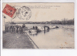 RIGNY: Accident Du Barrage 1907, La Péniche échoué "la Germaine" - état - Other & Unclassified