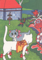 GATTO KITTY Animale Vintage Cartolina CPSM Unposted #PAM336.IT - Cats