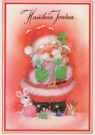 BABBO NATALE Natale Vintage Cartolina CPSM #PAK547.IT - Santa Claus