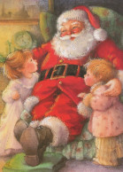 BABBO NATALE BAMBINO Natale Vintage Cartolina CPSM #PAK275.IT - Santa Claus