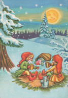 BABBO NATALE Natale Vintage Cartolina CPSM #PAK418.IT - Santa Claus