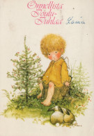 ANGELO Buon Anno Natale Vintage Cartolina CPSM #PAJ309.IT - Engelen