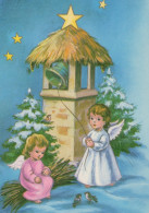 ANGELO Buon Anno Natale Vintage Cartolina CPSM #PAH919.IT - Anges