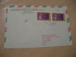 FATIMA 1972 To San Diego USA Missionaries Of Perpetual Adoration Religion Cancel Cover PORTUGAL - Cristianismo